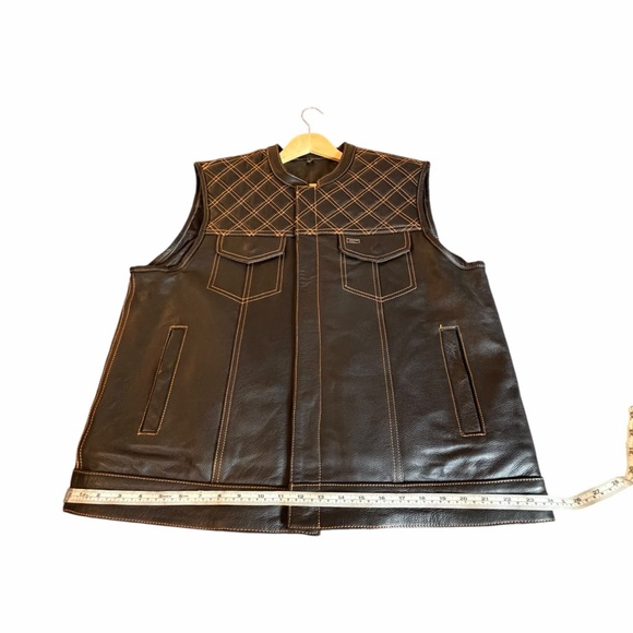 NWT 2XL HARLEY DAVIDSON COLORS BLACK AND ORANGE MENS VEST - Picture 7 of 9